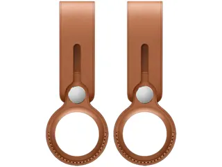 2x Apple Leather Loop voor AirTag | Saddle Brown
